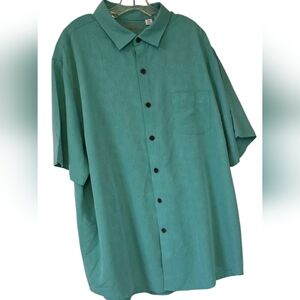Caribbean Short Sleeve Button Down Front Men's Shirt Size XXL